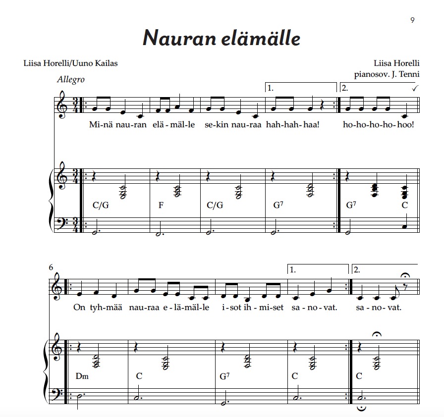 Nauran elämälle - laulelmia soittamisen iloksi - Image 5